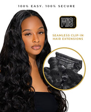 Seamless Body Wave Clip In Hair Extensions