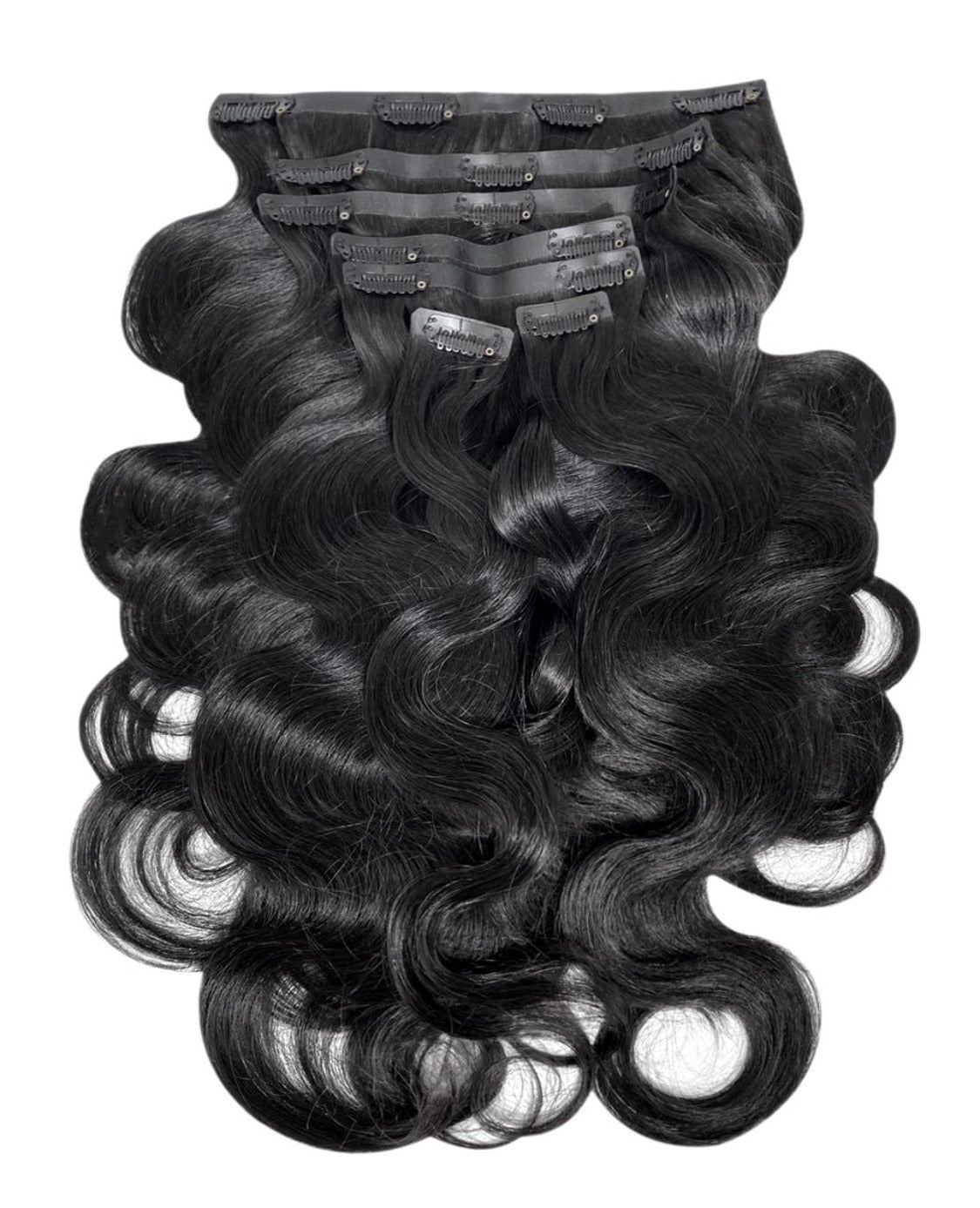 Seamless Body Wave Clip In Hair Extensions
