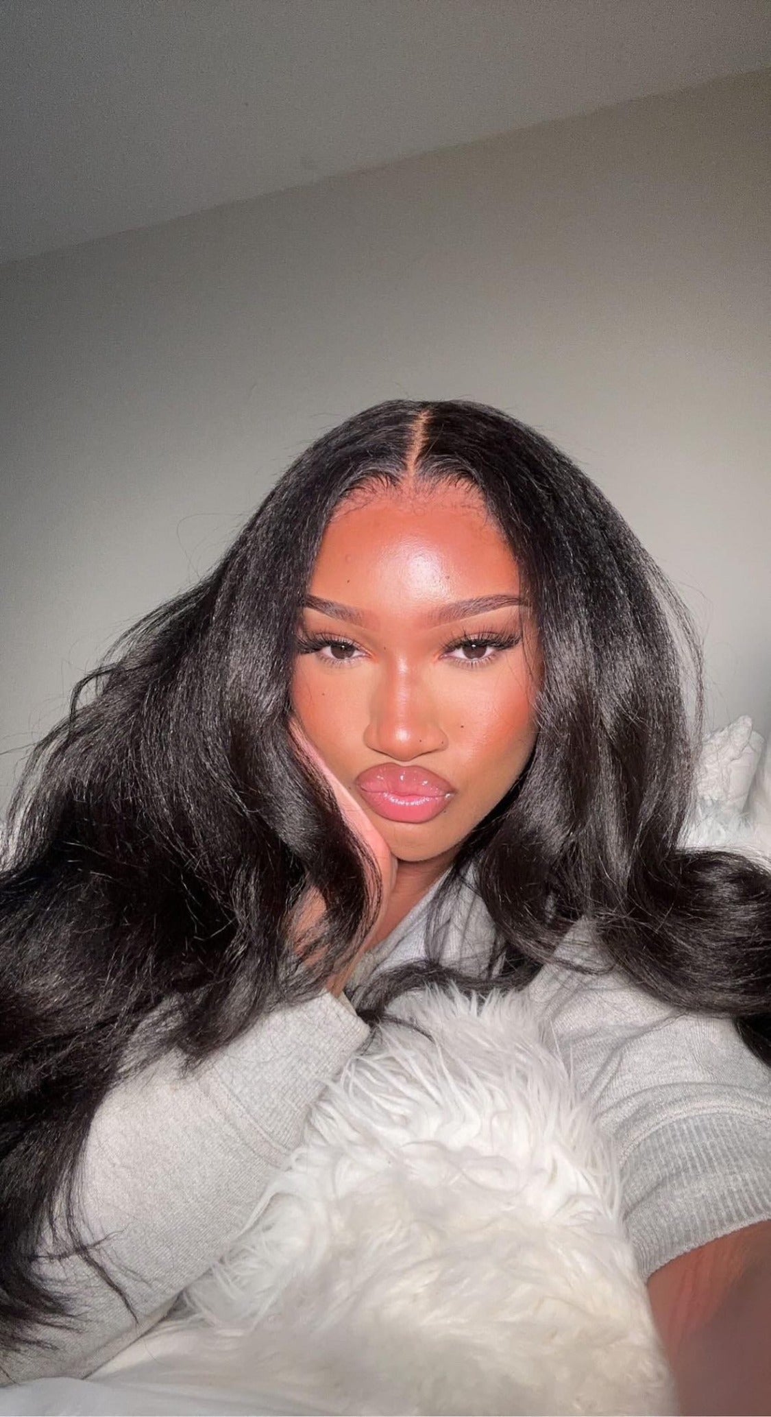 Kinky Straight Invisible HD Lace Front Wig