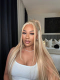 Toned Blonde HD Lace Front Wig-Cambodian Straight
