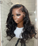 Salon Ready:Natural Color Body Wave HD Lace Front Wig