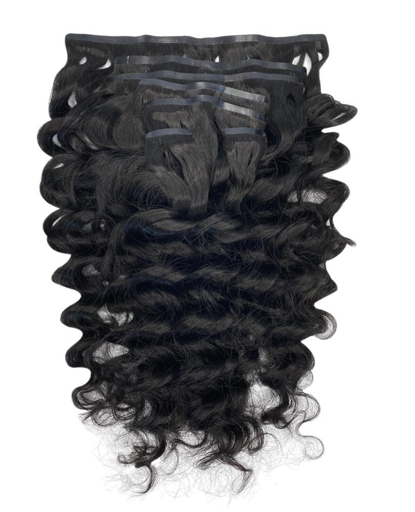 Indian Curly Seamless Clip In Hair Extensions Wig Dealer