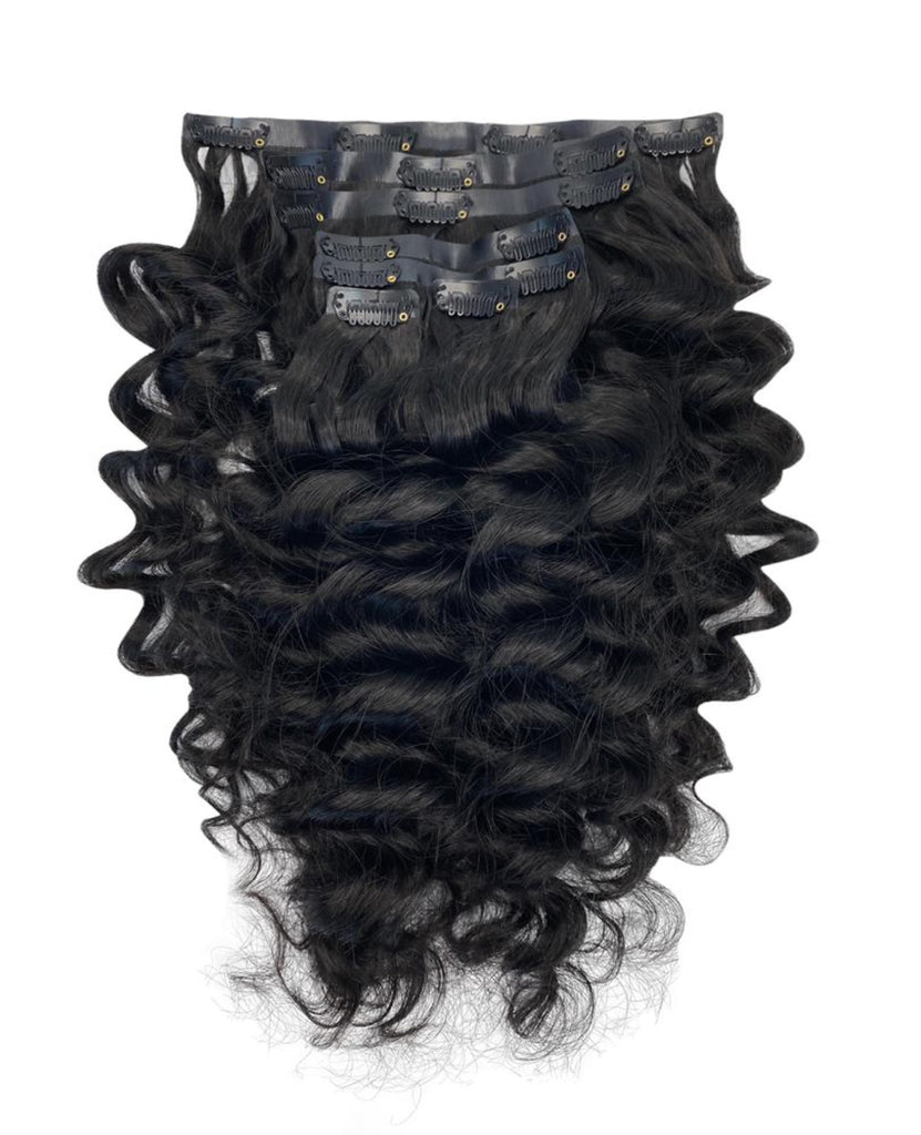 Indian Curly Seamless Clip In Hair Extensions Wig Dealer