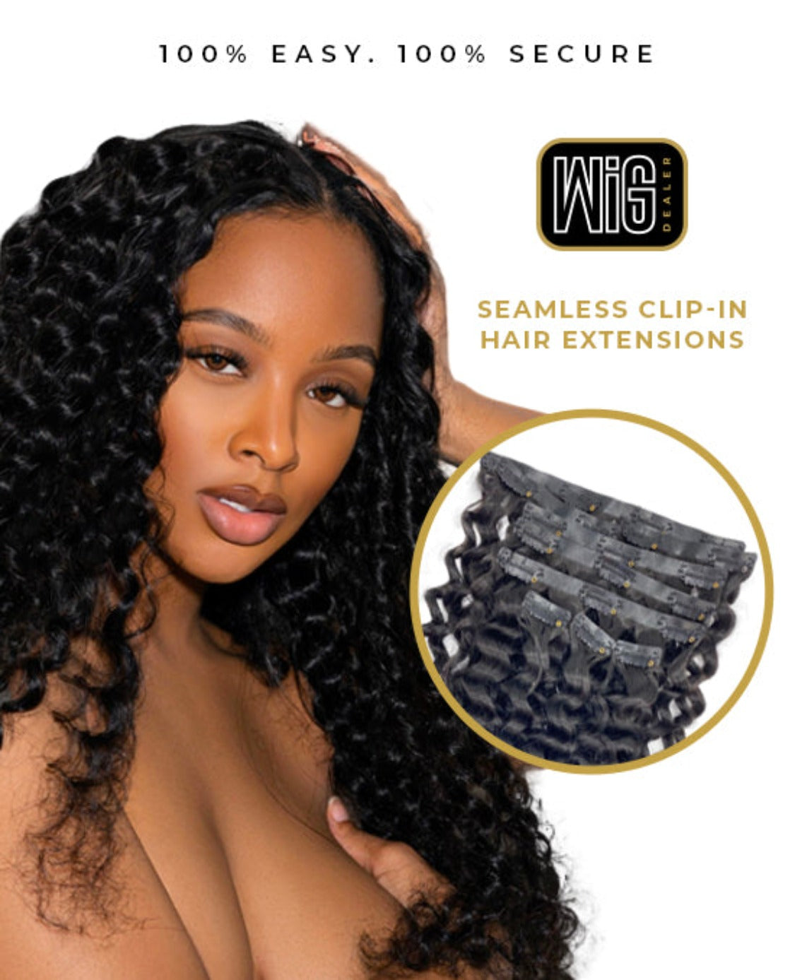 Exotic Curly Seamless Clip In Hair Extensions