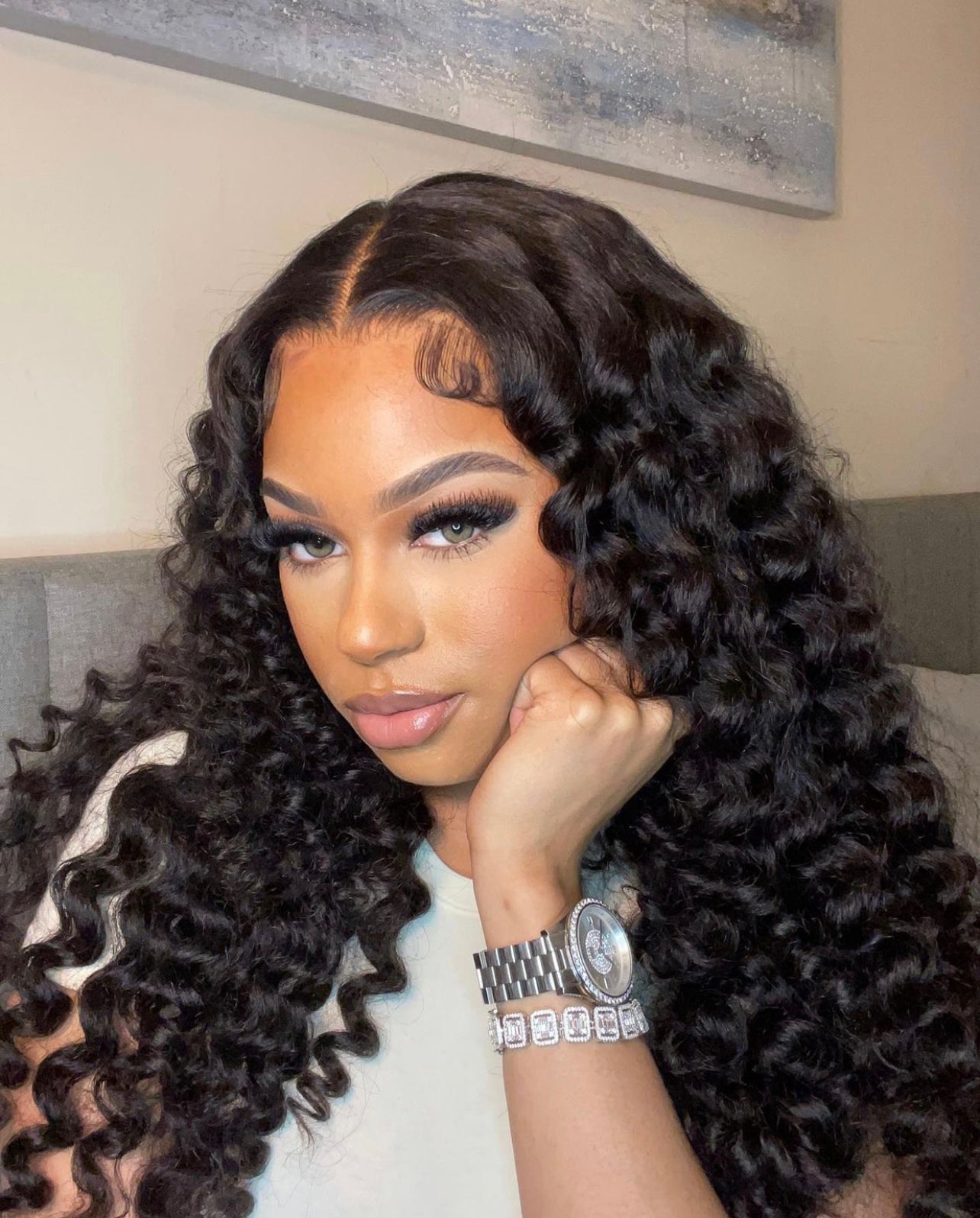 Exotic Curly Invisible HD Lace Front Wig