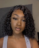 Exotic Curly Kelly Bob Invisible HD Lace Front Wig